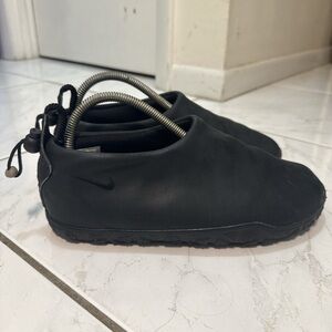 Nike Air Moc ACG Black Leather Slip-Ons